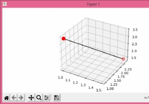 การเชื่อมต่อสองจุดบนพล็อตกระจาย 3 มิติใน Python และ Matplotlib 