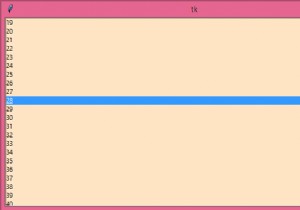 แนบแถบเลื่อนกับกล่องรายการซึ่งตรงข้ามกับหน้าต่างใน Tkinter 