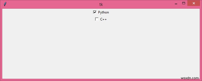 จะรับอินพุตจากช่องทำเครื่องหมายใน Python Tkinter ได้อย่างไร 