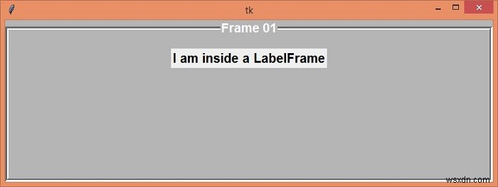 กำหนดสไตล์สำหรับ Labelframe ใน Python Tkinter 