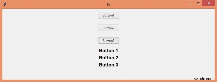 คำสั่งปุ่ม Tkinter ด้วยแลมบ์ดาใน Python 