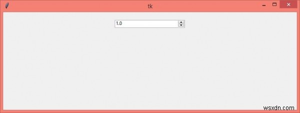 Tkinter Spinbox Widget การตั้งค่าเริ่มต้น 