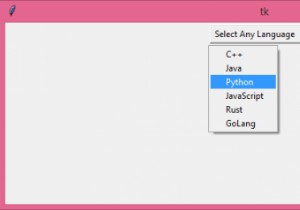 ฉันจะสร้างเมนูดรอปดาวน์จากรายการใน Tkinter ได้อย่างไร 