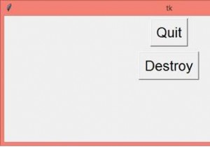 อะไรคือความแตกต่างระหว่าง root.destroy () และ root.quit () ใน Tkinter (Python) 