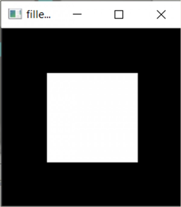 วาดรูปหลายเหลี่ยมที่เติมโดยใช้ฟังก์ชัน OpenCV fillPoly() 