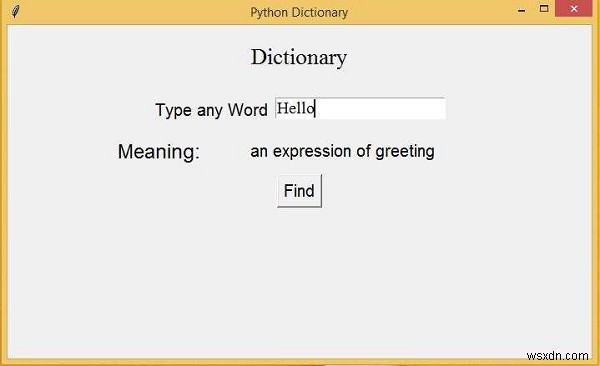 พจนานุกรมคำศัพท์โดยใช้ Python Tkinter 