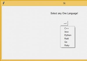 การสร้างเมนูแบบเลื่อนลงโดยใช้ Tkinter 