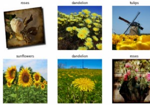 Tensorflow สามารถใช้เพื่อแสดงภาพชุดข้อมูลดอกไม้โดยใช้ Python ได้อย่างไร 