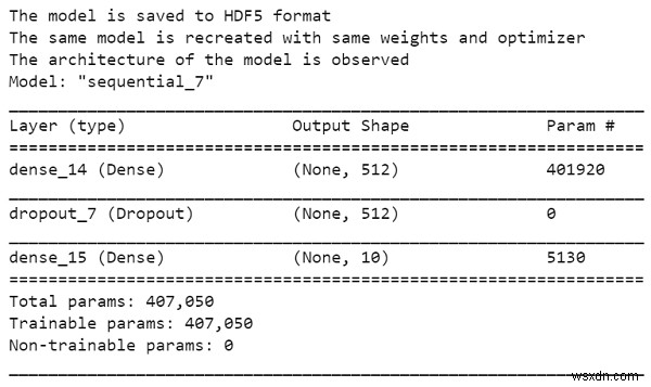 Keras สามารถใช้บันทึกโมเดลโดยใช้รูปแบบ hdf5 ใน Python ได้อย่างไร 