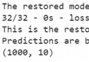 Keras สามารถใช้ประเมินโมเดลที่กู้คืนโดยใช้ Python ได้อย่างไร 