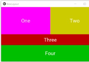 Python - วิดเจ็ต BoxLayout ใน Kivy 