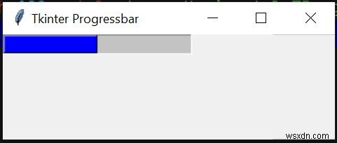 วิดเจ็ตแถบความคืบหน้าใน Python Tkinter 