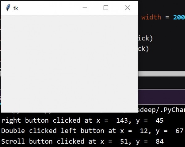 ฟังก์ชันการโยงใน Python Tkinter 