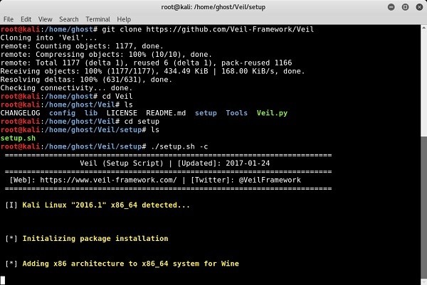 เลี่ยงการป้องกันไวรัสโดยใช้ Veil Framework 