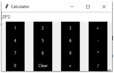 เครื่องคิดเลข GUI อย่างง่ายโดยใช้ Tkinter ใน Python 