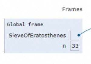 โปรแกรม Python สำหรับตะแกรง Eratosthenes 
