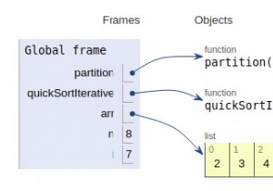 โปรแกรม Python สำหรับ Iterative Quick Sort 