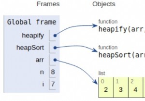 โปรแกรม Python สำหรับ Heap Sort 