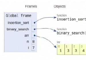 โปรแกรม Python สำหรับ Binary Insertion Sort 