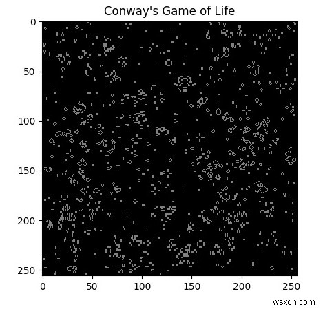 เกมแห่งชีวิตของ Conway โดยใช้ Python? 