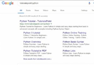 ดำเนินการค้นหาโดย Google โดยใช้รหัส Python หรือไม่ 