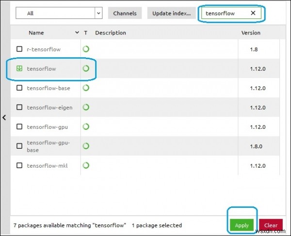 เพิ่มแพ็คเกจไปยังสภาพแวดล้อม Anaconda ใน Python 