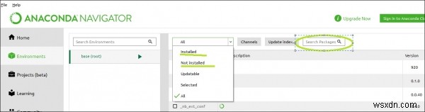 เพิ่มแพ็คเกจไปยังสภาพแวดล้อม Anaconda ใน Python 