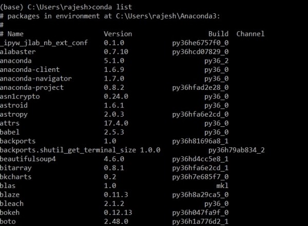 เพิ่มแพ็คเกจไปยังสภาพแวดล้อม Anaconda ใน Python 