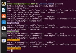 ข้อความที่จัดรูปแบบใน Linux Terminal โดยใช้ Python 