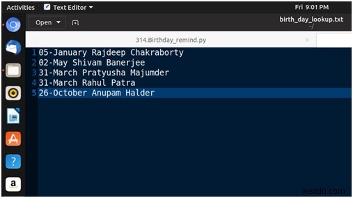 แอปพลิเคชั่นเตือนวันเกิดใน Python 