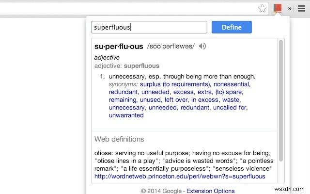 วิธีค้นหาความหมายของคำใน Chrome ได้ทันที