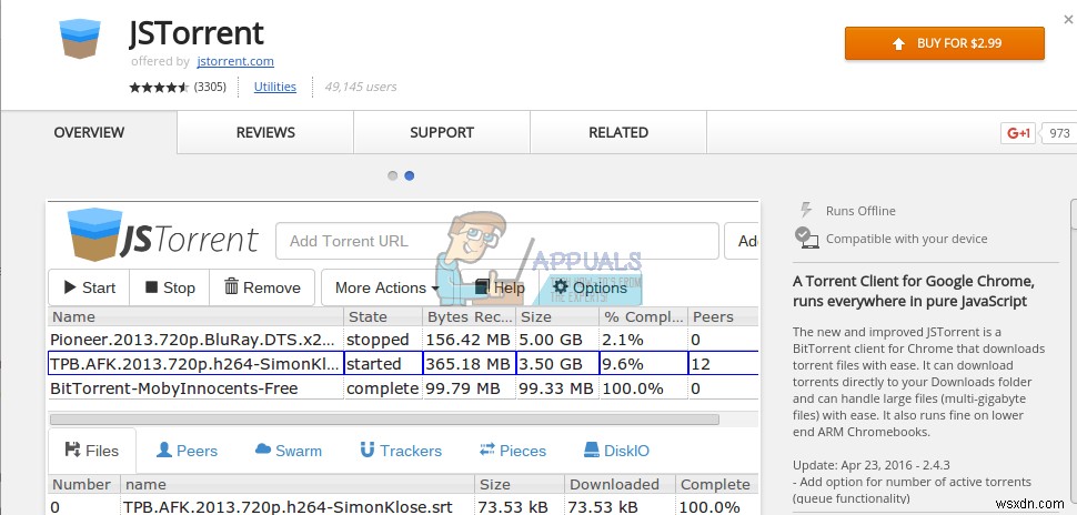 วิธีการ:Torrent บน Chromebook