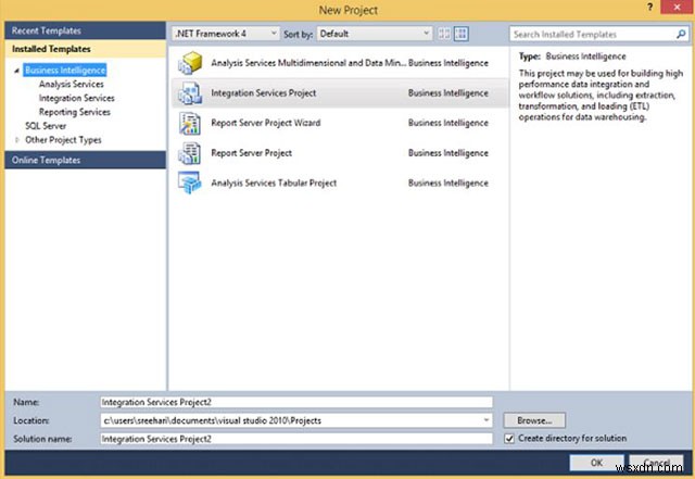 บริการวิเคราะห์ใน MS SQL Server 