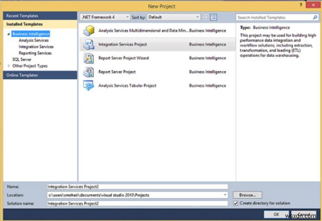 บริการวิเคราะห์ใน MS SQL Server 