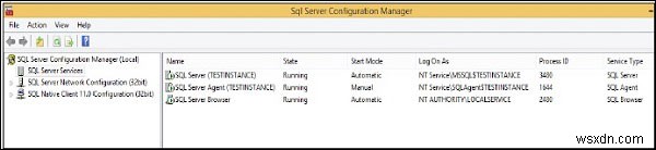 วิธีเริ่มและหยุดบริการใน MS SQL Server 