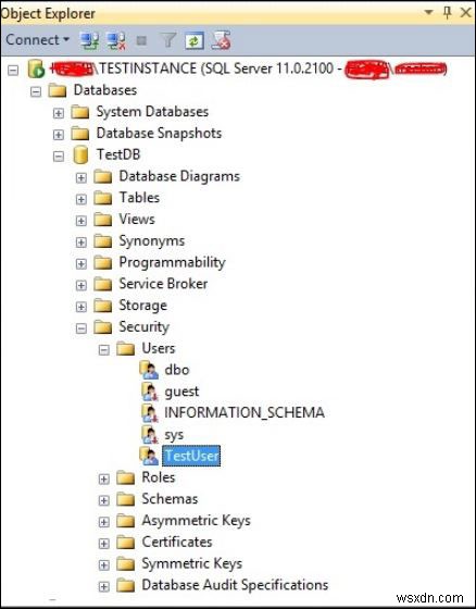 วิธีสร้างผู้ใช้ใน MS SQL Server 