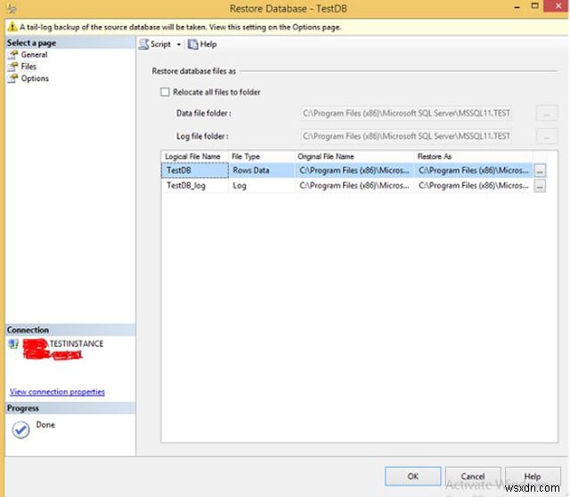 วิธีการกู้คืนฐานข้อมูลใน MS SQL Server 