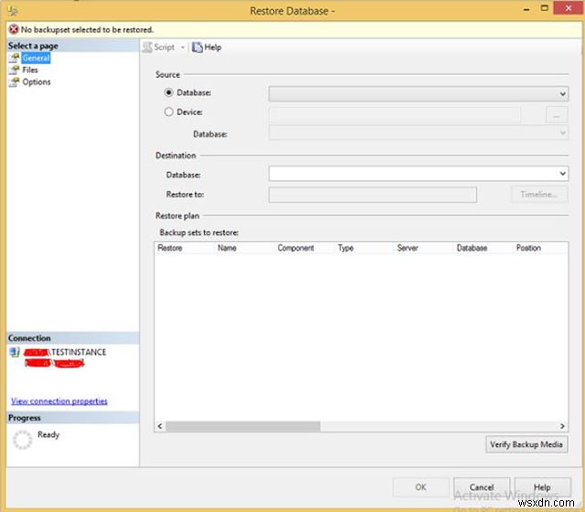 วิธีการกู้คืนฐานข้อมูลใน MS SQL Server 