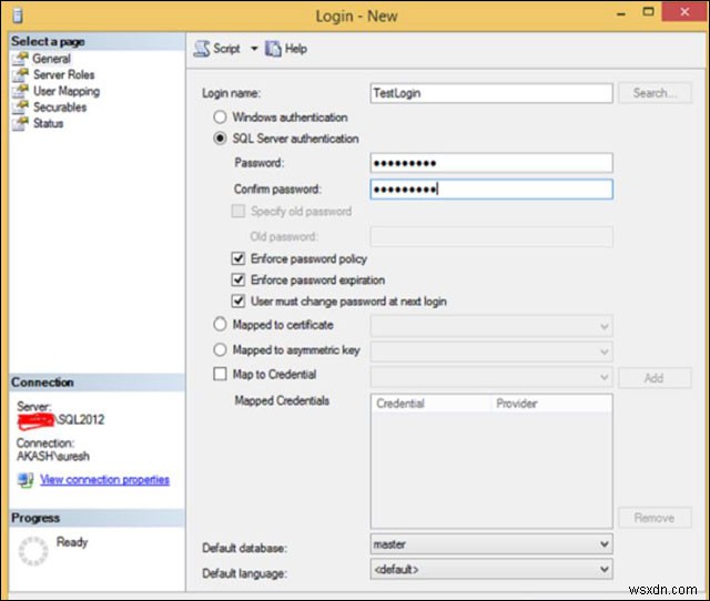 วิธีเข้าสู่ระบบฐานข้อมูลบน MS SQL Server 