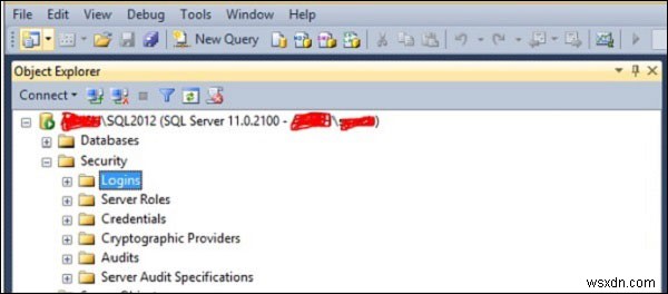 วิธีเข้าสู่ระบบฐานข้อมูลบน MS SQL Server 