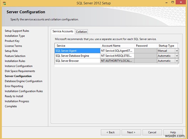 คำแนะนำในการติดตั้ง MS SQL Server 