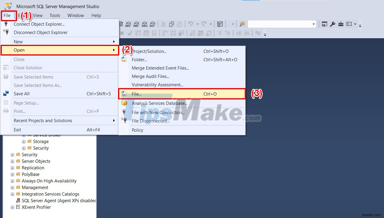 วิธีการนำเข้าข้อมูลจากไฟล์สคริปต์ไปยัง SQL Server 