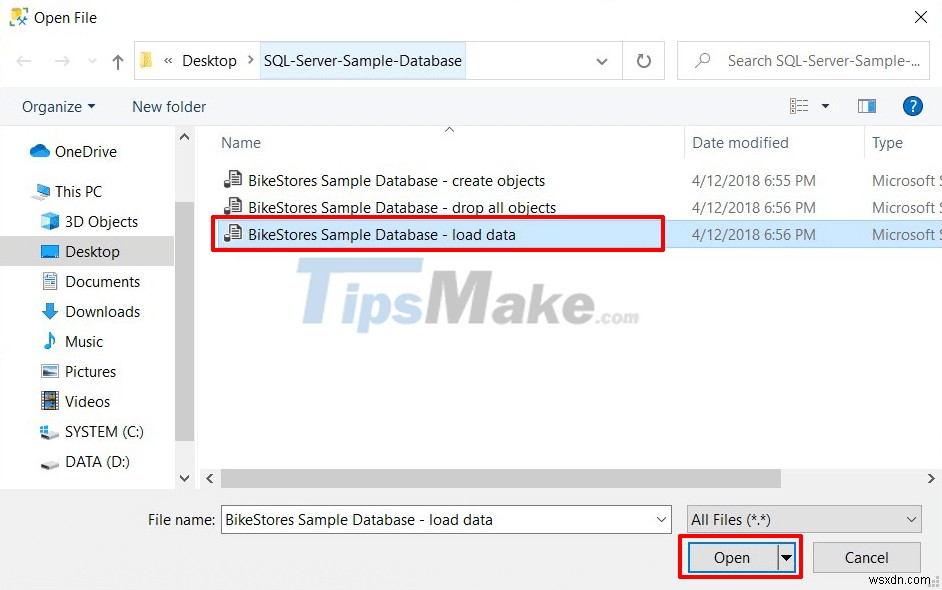 วิธีการนำเข้าข้อมูลจากไฟล์สคริปต์ไปยัง SQL Server 