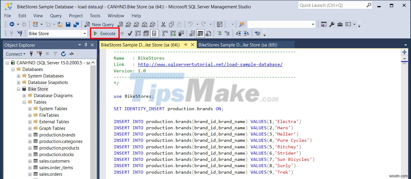 วิธีการนำเข้าข้อมูลจากไฟล์สคริปต์ไปยัง SQL Server 