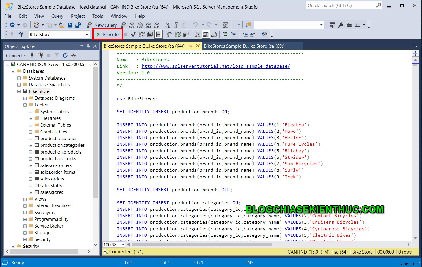 วิธีการนำเข้าข้อมูลจากไฟล์สคริปต์ไปยัง SQL Server 