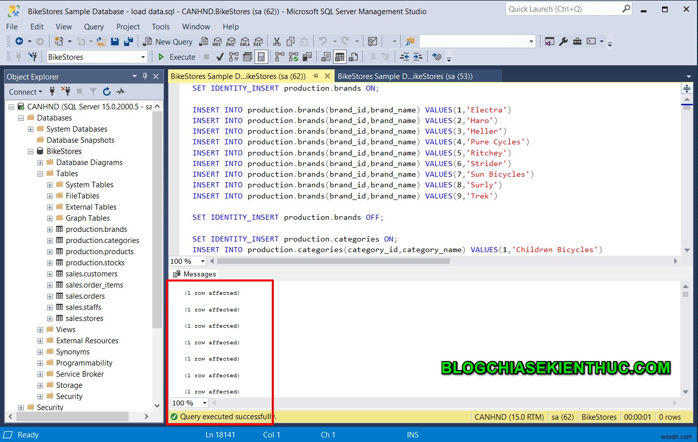 วิธีการนำเข้าข้อมูลจากไฟล์สคริปต์ไปยัง SQL Server 