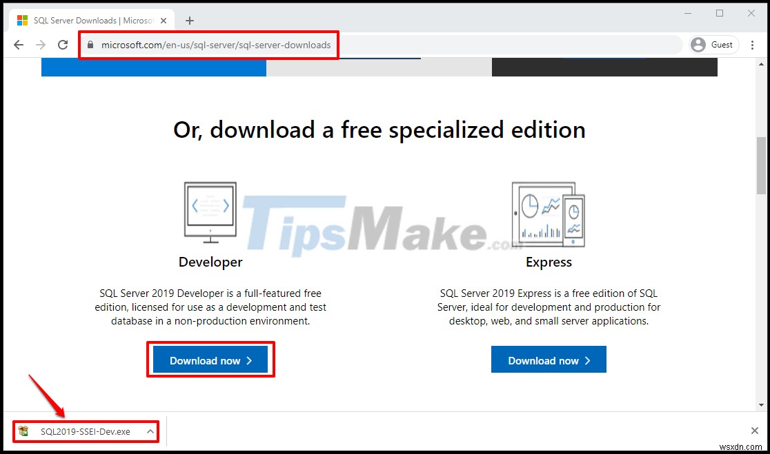 ขั้นตอนในการติดตั้ง Microsoft SQL Server บน Windows 10 