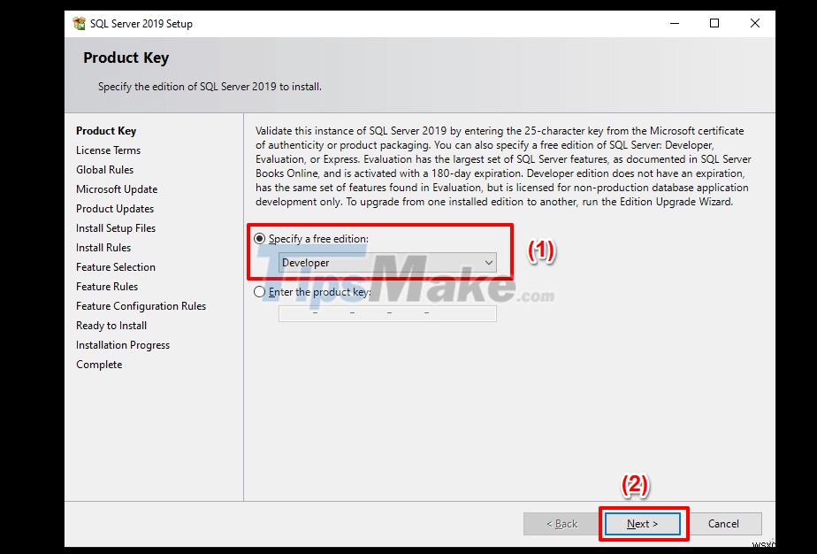 ขั้นตอนในการติดตั้ง Microsoft SQL Server บน Windows 10 