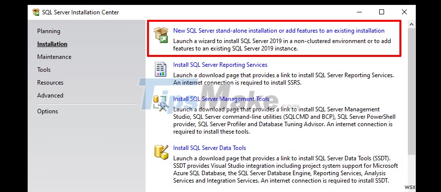 ขั้นตอนในการติดตั้ง Microsoft SQL Server บน Windows 10 