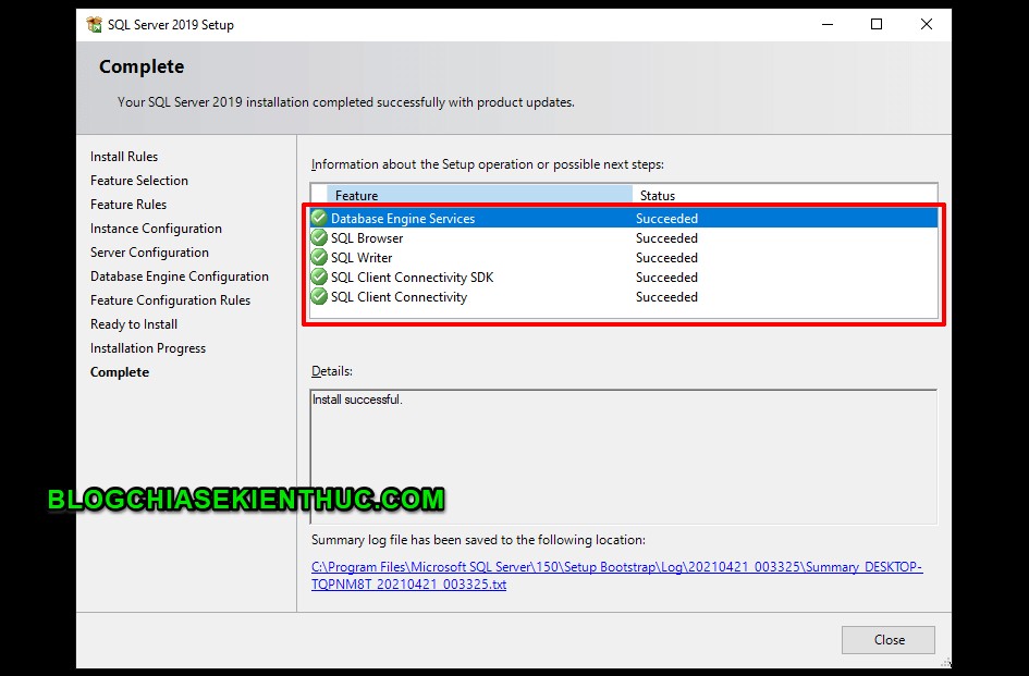 ขั้นตอนในการติดตั้ง Microsoft SQL Server บน Windows 10 